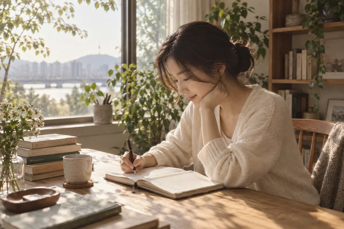 책과 노트로 나만의 학습 계획을 준비하는 공간